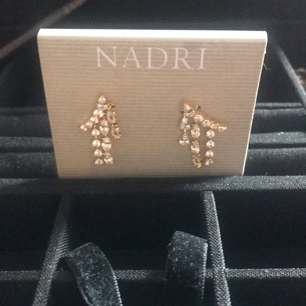 Nadri dangling cubic zirconium earrings